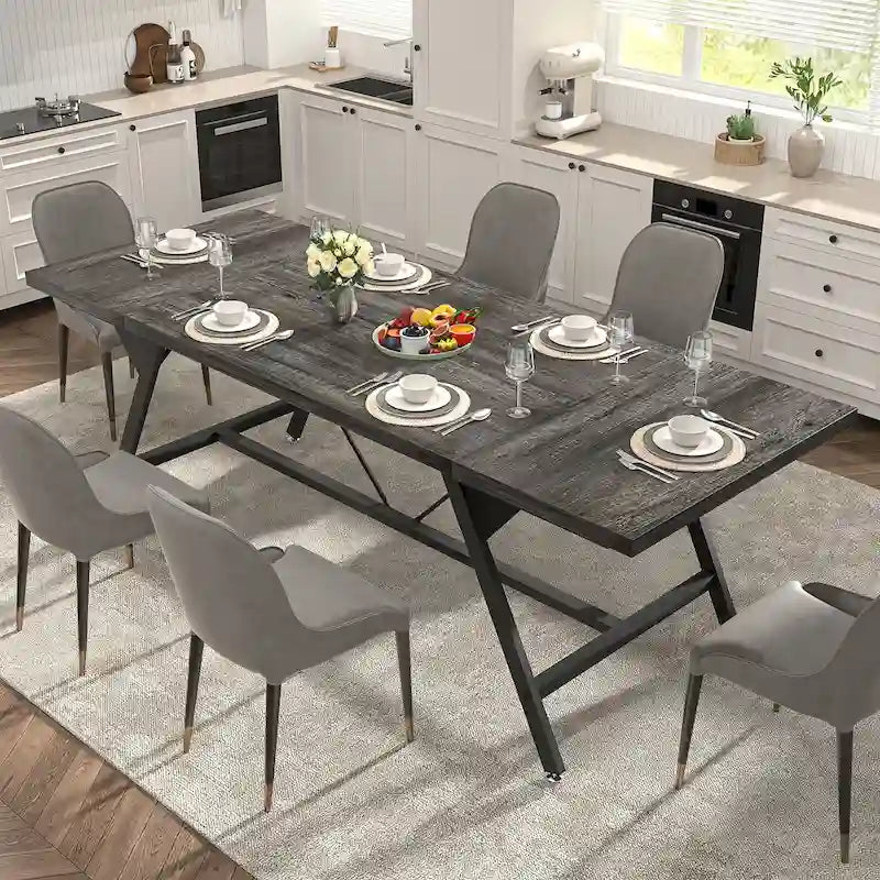 Farmhouse Dining Table for 6-8 People