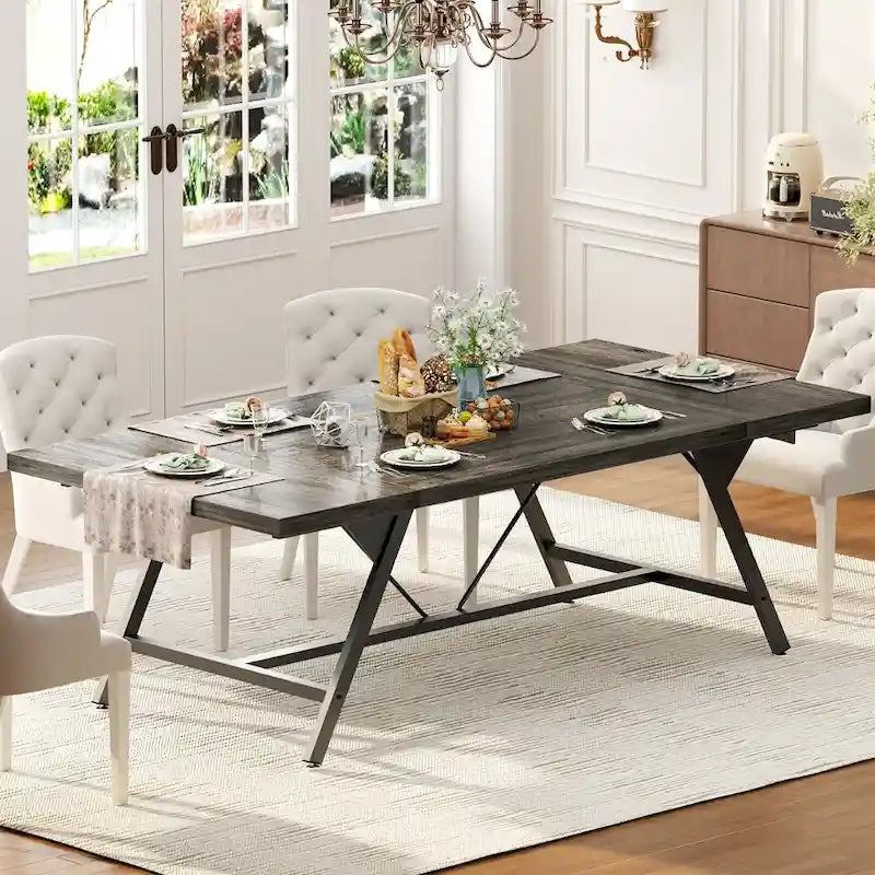 Farmhouse Dining Table for 6-8 People