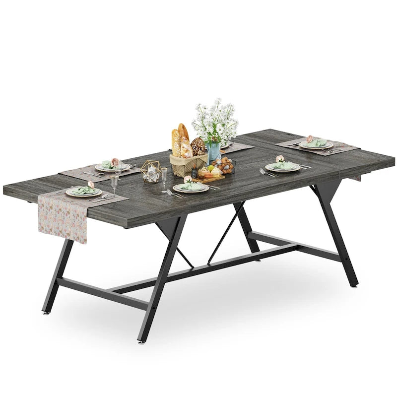 Farmhouse Dining Table for 6-8 People
