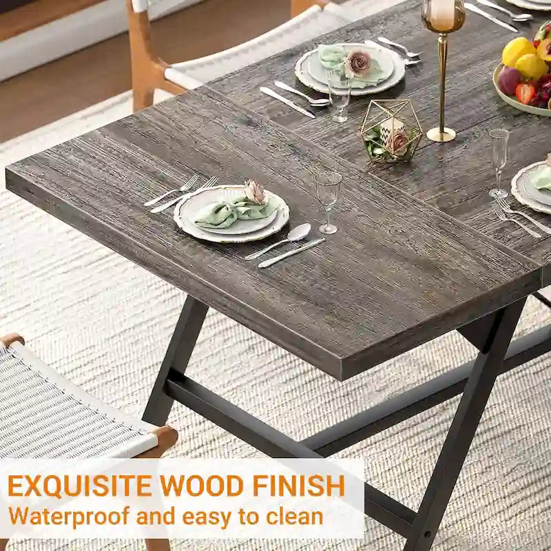 Farmhouse Dining Table for 6-8 People