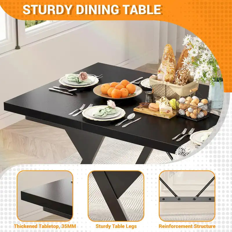 Farmhouse Dining Table for 6-8 People