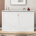 Murphy Bed with Storage Shelf, Desk, Outlets and USB Ports