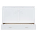 Murphy Bed with Storage Shelf, Desk, Outlets and USB Ports