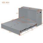 Murphy Bed with Storage Shelf, Desk, Outlets and USB Ports