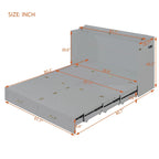 Murphy Bed with Storage Shelf, Desk, Outlets and USB Ports