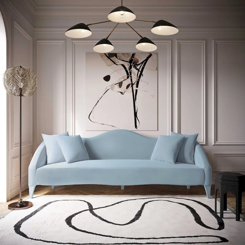 Velvet Sofa - 96W x 36.2D x 34.3H - 96W x 36.2D x 34.3H