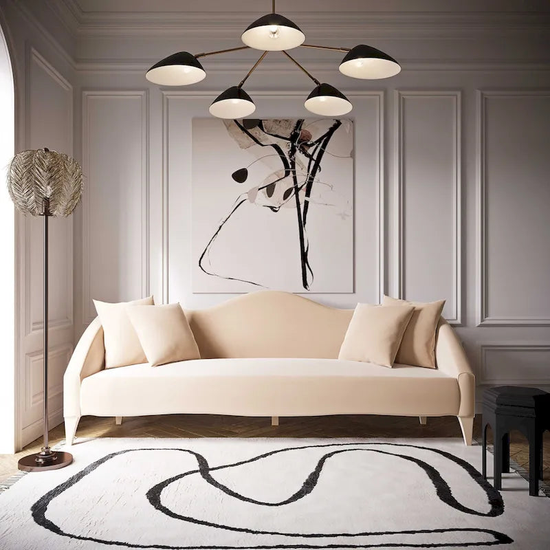 Velvet Sofa - 96W x 36.2D x 34.3H - 96W x 36.2D x 34.3H