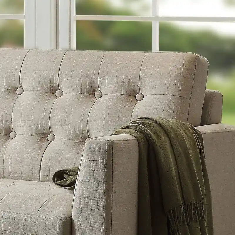 Estrella Multicolor Tufted Square Arm Loveseat, 68W x 33D x 33H in