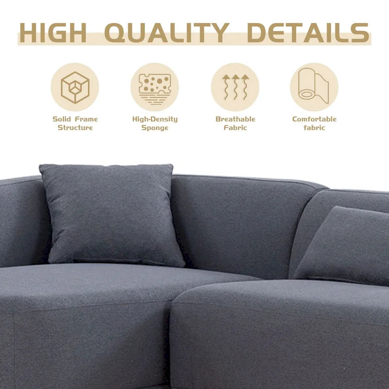 102 L Shape Sectional Sofa Couch