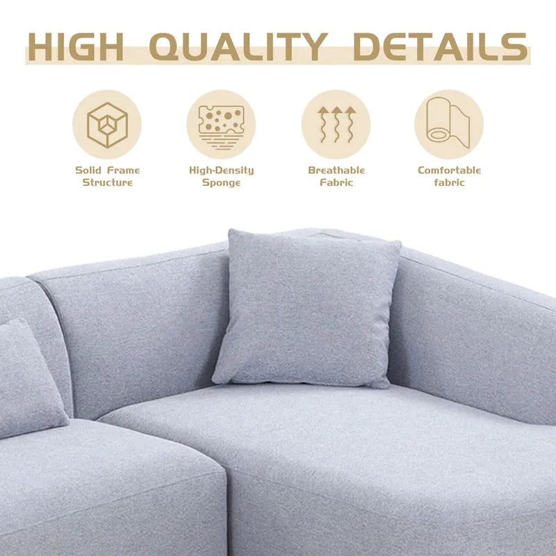 102 L Shape Sectional Sofa Couch