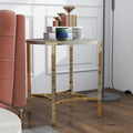 Brickelle Glam 24-inch Faux Marble End Table by 