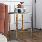 Brickelle Glam 24-inch Faux Marble End Table by 