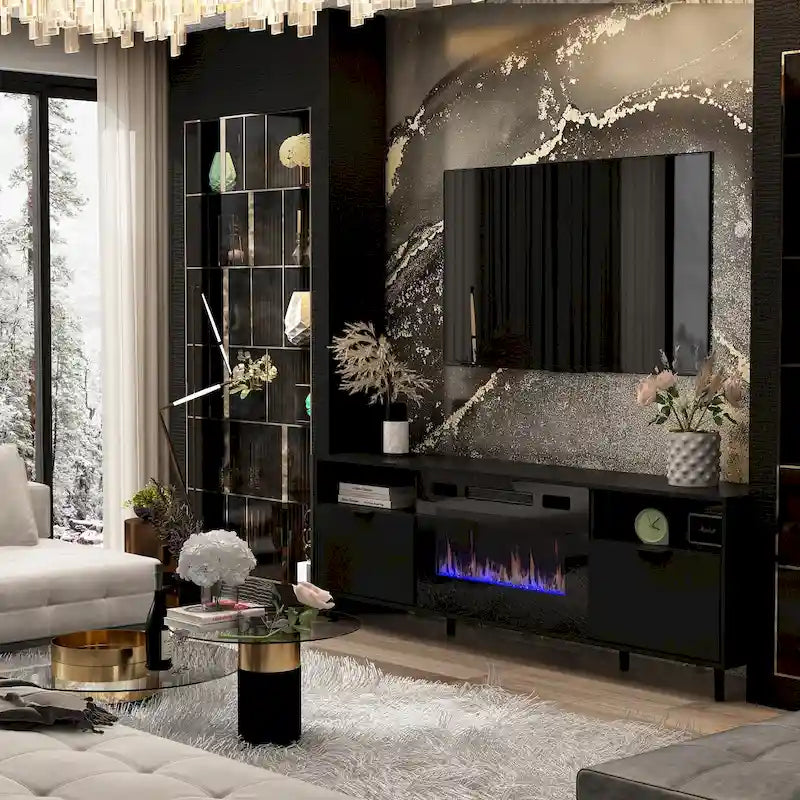 Electric Fireplace and TV Stand Combo