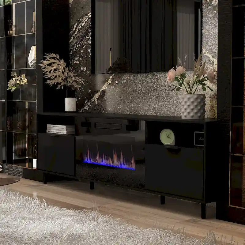 Electric Fireplace and TV Stand Combo