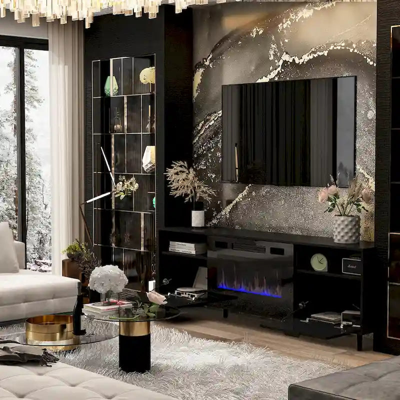 Electric Fireplace and TV Stand Combo