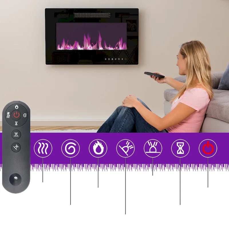 Electric Fireplace and TV Stand Combo
