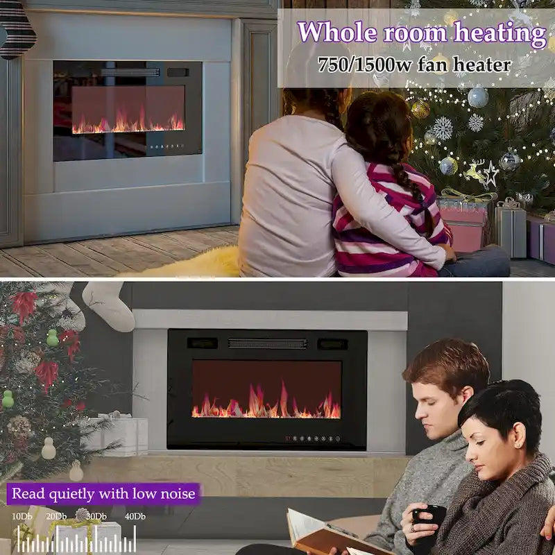 Electric Fireplace and TV Stand Combo