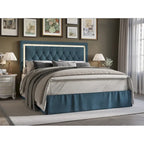 Button-Tufted Upholstered Platform Bed with LED Touch Lights