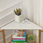 Industrial Triangle Corner Table with Dual Door and 3-tier Shelf Storage Cabinet