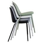 Set of 2 Plastic Eiffel Molded Shell Retro Dining Chairs Accent For Living Room Kitchen Chrome Desk Designer Office
