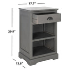 Storage Side Table — 17.7 x 13.8 x 29.9 in (W18 x D14 x H30)
