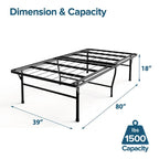 Steel Mattress Foundation with 13 in. Under-Bed Storage (Twin XL, up to 1500 lbs)