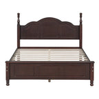 Full Size Wood Platform Bed Frame,Retro Style Platform Bed