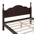 Full Size Wood Platform Bed Frame,Retro Style Platform Bed