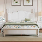 Full Size Wood Platform Bed Frame,Retro Style Platform Bed