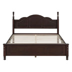 Full Size Wood Platform Bed Frame,Retro Style Platform Bed