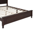 Full Size Wood Platform Bed Frame,Retro Style Platform Bed