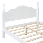 Full Size Wood Platform Bed Frame,Retro Style Platform Bed