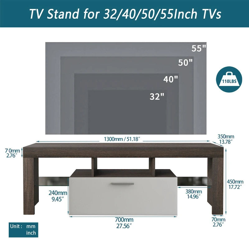 Modern 51-inch TV Stand for TVs up to 59-in