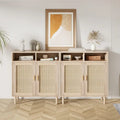 Modern Rattan Buffet Cabinet - 62.9L x 15.7W x 36.2H in
