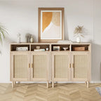  Modern Rattan Buffet Cabinet - 62.9D x 15.7W x 36.2H