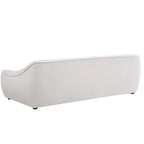 White Fabric Sofa with Solid Wood Frame