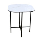 3-Piece White Ceramic Top Coffee Table Set - 15.75x47x23 inches