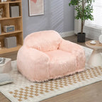 Bean Bag Chair with High-Density Foam Fill, Long Hair Fabric