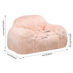 Bean Bag Chair with High-Density Foam Fill, Long Hair Fabric