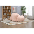 Bean Bag Chair with High-Density Foam Fill, Long Hair Fabric