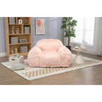 Bean Bag Chair with High-Density Foam Fill, Long Hair Fabric